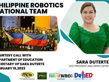 Philippine Robotics National Team Courtesy Call with VP Department of Education Secretary Sara Duterte