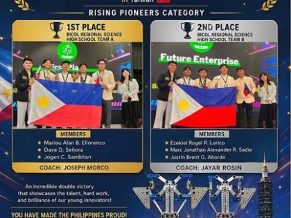Philippine Robotics National team victory as Rising Pioneers at MASTER Artificial Intelligence Robot Championship TAIWAN 2026