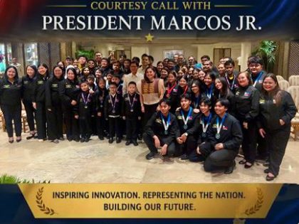 Philippine Robotics National team Courtesy Call with President Ferdinand Marcos Jr at Malacanang Palace
